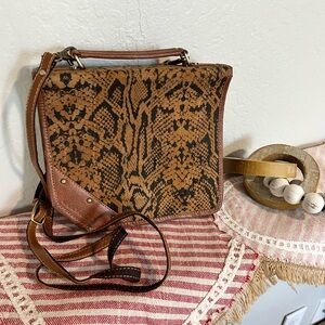 Vaan & Co leather remnants crossbody made in India $75